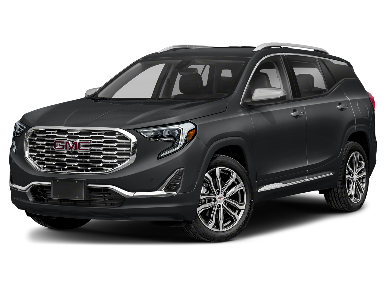 2018 GMC Terrain Denali in Graphite Gray Metallic — front three-quarter view
