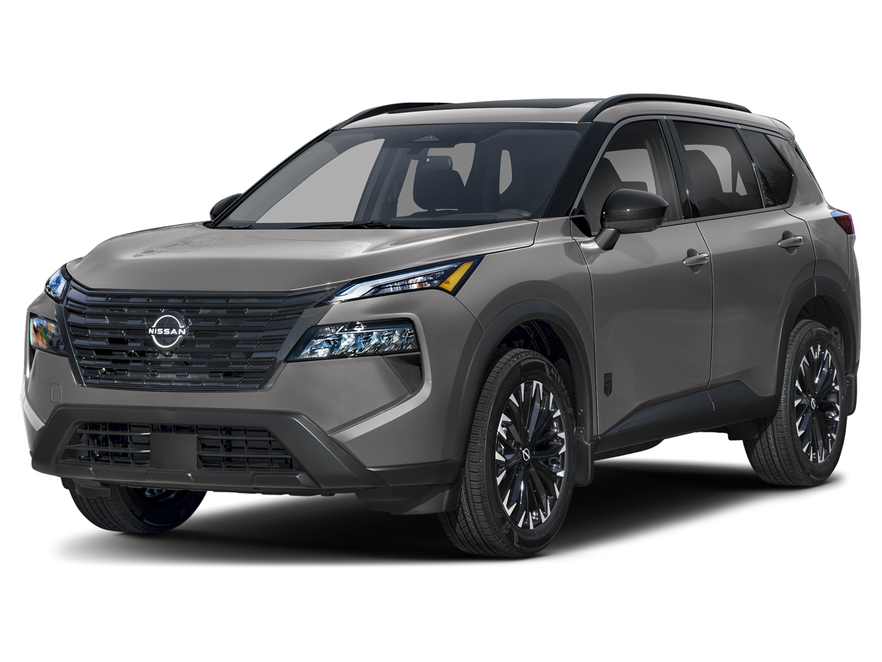 2026 Nissan Rogue Dark Armor in Gun Metallic — front three-quarter view