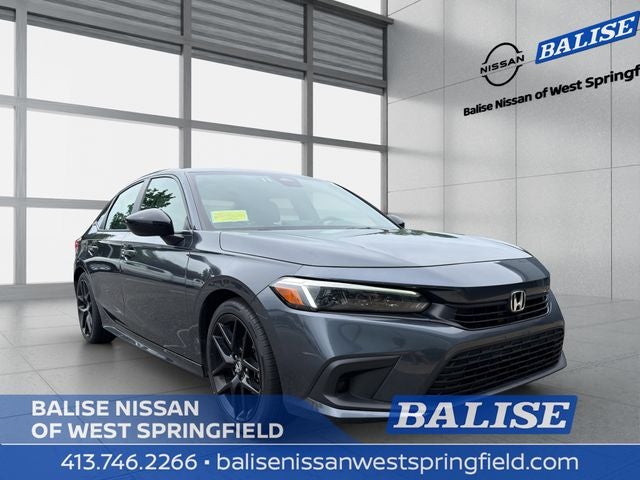 2024 Honda Civic Sport in Gray — front three-quarter view