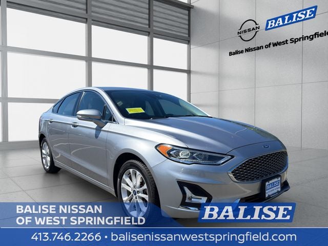 2020 Ford Fusion Energi Titanium in Silver Metallic — front three-quarter view