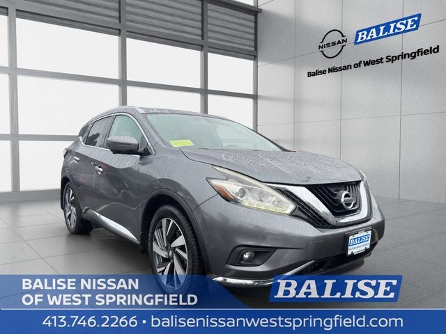 2017 Nissan Murano Platinum in Gun Metallic — front three-quarter view