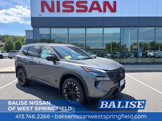 2026 Nissan Rogue Dark Armor in Gun Metallic — front three-quarter view