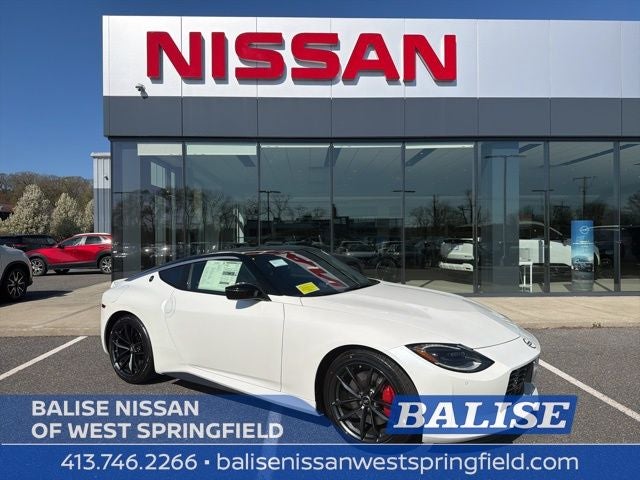 2026 Nissan Z Performance in Pearl White/Super Black — front three-quarter view