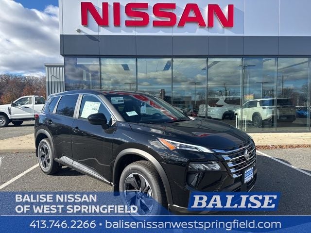 2026 Nissan Rogue SV in Super Black — front three-quarter view